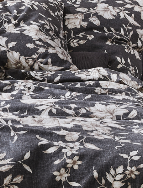 Irisette Feinbiber Bettwäsche Koala 155x220 Blumen Blätter hellblau beige 8484-20 Bild 2