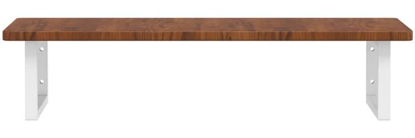 Waschtischplatte mit Halterung Stahl und Massivholz Eiche Bild 4