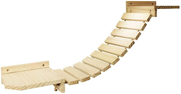 4x Wand Hängebrücke für Katzen L55cm Kletterbrücke Katzenbrücke Katzenkletterbrücke Katzenkletterweg Wandbrücke Kletterbaum Kletterleiter Kletterwand