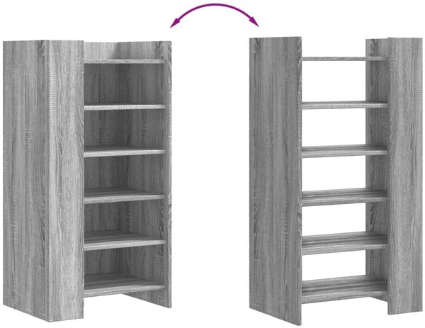 vidaXL Schuhschrank Grau Sonoma 52x37,5x100 cm Holzwerkstoff 848449 Bild 7