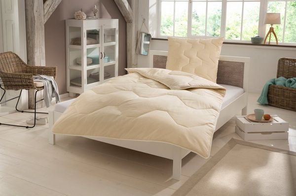 OTTO home Naturfaserbettdecke Baumwolle 60 °C, Bettdecke 135x200 cm, 155x220 cm, 200x200 cm, Füllung: 100% Baumwolle, Bezug: 100% Baumwolle, Bettdecken, Sommer, Winter, 4 Jahreszeiten, Decke, Made in Germany