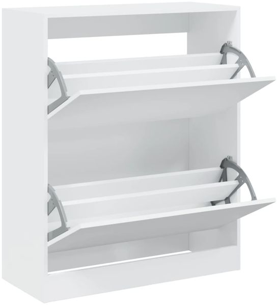 vidaXL Schuhschrank Weiß 80x34x96,5 cm Holzwerkstoff 839966 Bild 2