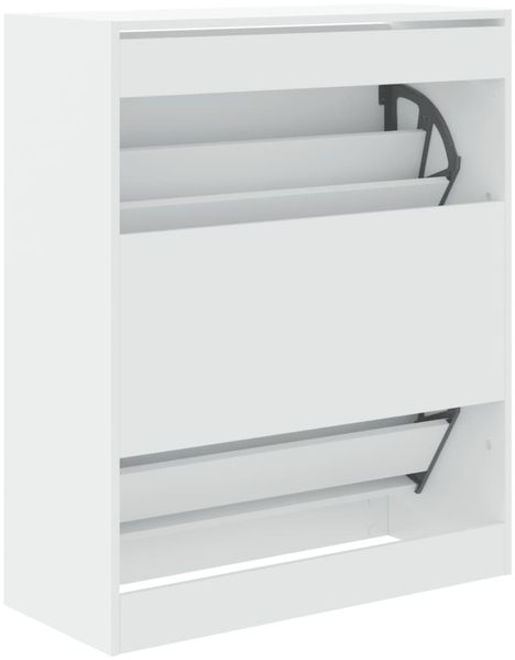 vidaXL Schuhschrank Weiß 80x34x96,5 cm Holzwerkstoff 839966 Bild 7