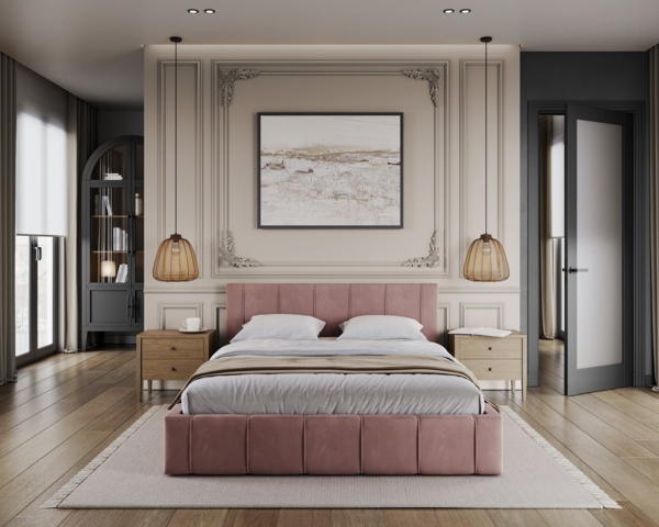 thematys Polsterbett Bett aus Velours Stauraumbett - TOPSELLER - MADE IN EU - (verfügbar 90x200 120x200 140x200 160x200 180x200cm, Bettrahmen, Bett, Optional mit Matratze bestellbar, mit großen gepolsterten Kopfteil, mit Bettkasten zum aufklappen), Met...