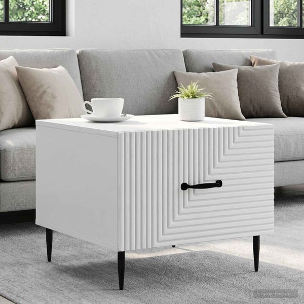 vidaXL Couchtisch Hochglanz Weiß 49 x 50 x 40 cm Holzwerkstoff 894969