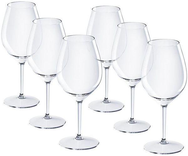 Doimoflair Rotweinglas DoimoFlair Weingläser aus Kunststoff bruchsicher Plastik 51 cl.