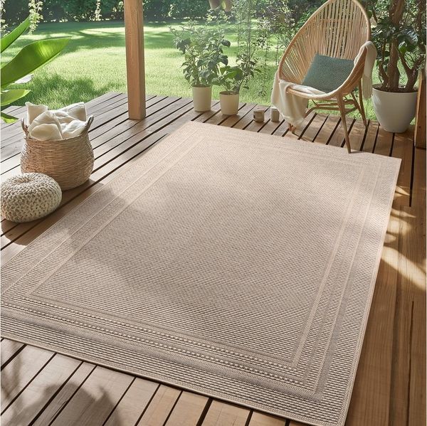 SIMPEX24 Outdoorteppich Boho Design, Läufer, Höhe: 5 mm, Outdoor Teppich Wetterfest Modern Design Wohnzimmer Küchen Terrasse