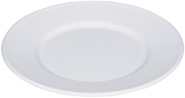 RIESS 0302-033 Teller flach 21 cm, Classic Weiss / Emailleteller