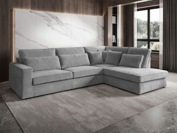 Beautysofa Ecksofa mit dekorativen Kissen PARMA, im modernes Design, klassische Polsterecke inklusive Wellenfedern