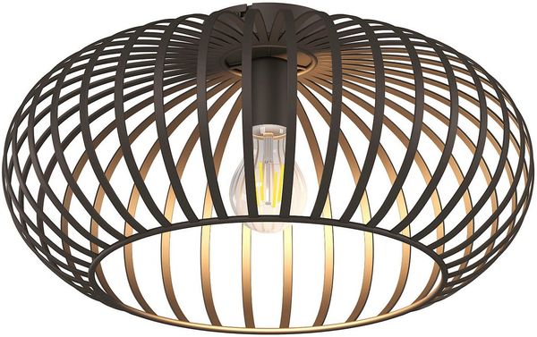 Deckenleuchte Deckenlampe Metallschirm Rostfarben Rund 63270111