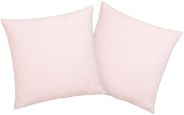 OTTO home Kissenbezüge Luisa, (2 Stück), aus 100% Baumwolle, mit Reißverschluss, atmungsaktiv, uni