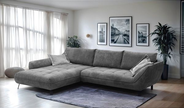 exxpo - sofa fashion Ecksofa Biarritz modern und elegantes Mega Sofa mit tollem Sitzkomfort, L-Form, XXL– Longchair Ecke in hochwertiger Verarbeitung, Stellmaße 324x203 cm