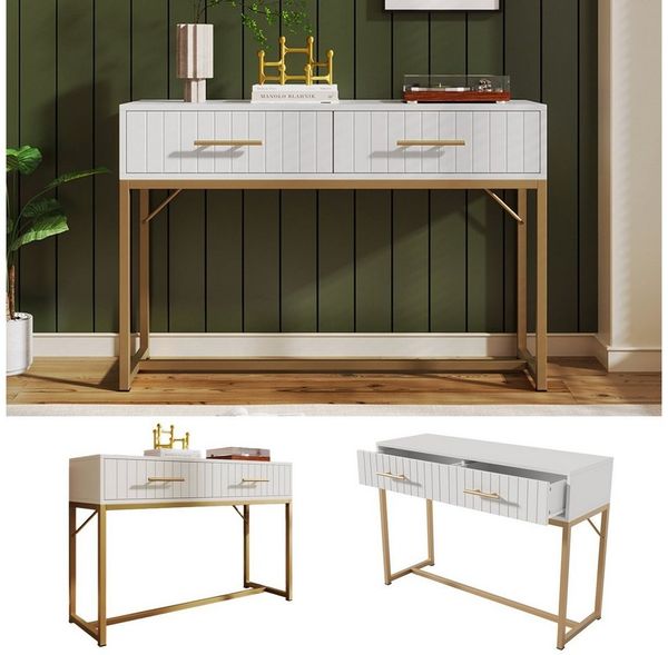REDOM Schminktisch (mit 2 Schubladen 100x45x75cm) Bild 3