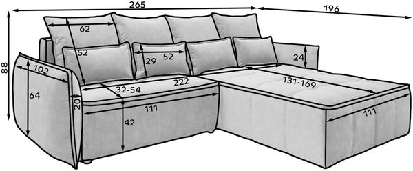 Eltap Campo Ecksofa (Manhattan 40) Seite links Bild 9
