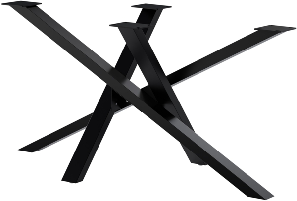 CLP Tischbeine Finney aus Stahl,schwarz 140x70x72 cm