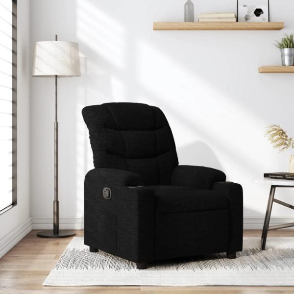 vidaXL Relaxsessel Schwarz Stoff 374149