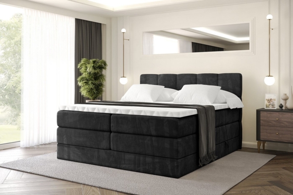 ALTDECOR Boxspringbett LIRO KING (Multipocket-Matratze H4, H3 Matratze Bonellfederung, Topper, Kopfteil)
