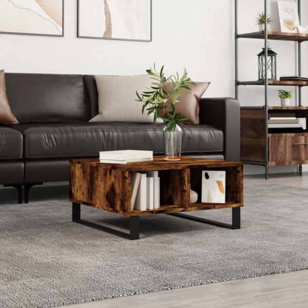 vidaXL Couchtisch Räuchereiche 60x60x30 cm Holzwerkstoff 827049