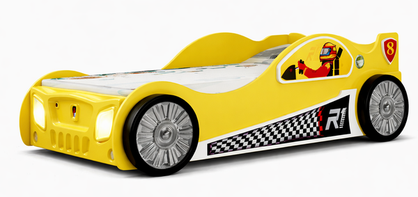 Kinderbett Monza mit Lattenrost 90x190 cm in Gelb