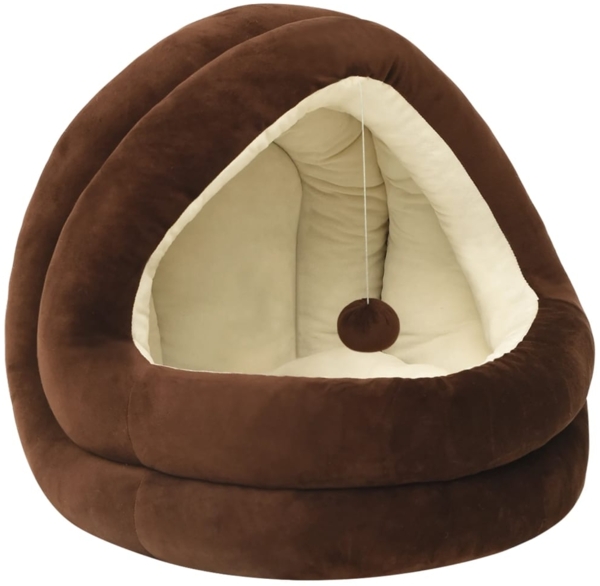 vidaXL Katzenbett 50x50x45 cm Braun und Creme 171400