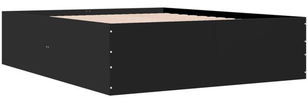vidaXL Bettgestell Schwarz 150x200 cm Holzwerkstoff 3280917 Bild 3