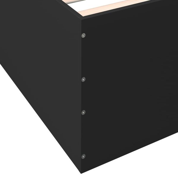 vidaXL Bettgestell Schwarz 150x200 cm Holzwerkstoff 3280917 Bild 8