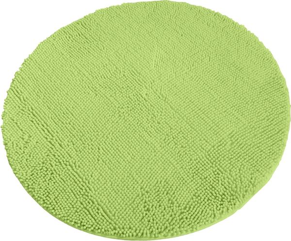 KiNZLER Badematte Chenille, Höhe 18 mm, rutschhemmend beschichtet, fußbodenheizungsgeeignet, Polyester, rund, Badteppich, Uni Farben, weich, als rechteckig & halbrund erhältlich