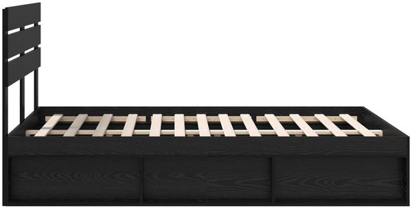 vidaXL Bettrahmen Schwarz 160 x 200 cm Massives Kiefernholz 3411392 Bild 8