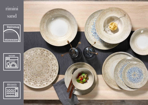 Ritzenhoff & Breker Rimini Tafelservice 12-teilig Mosaik Sand