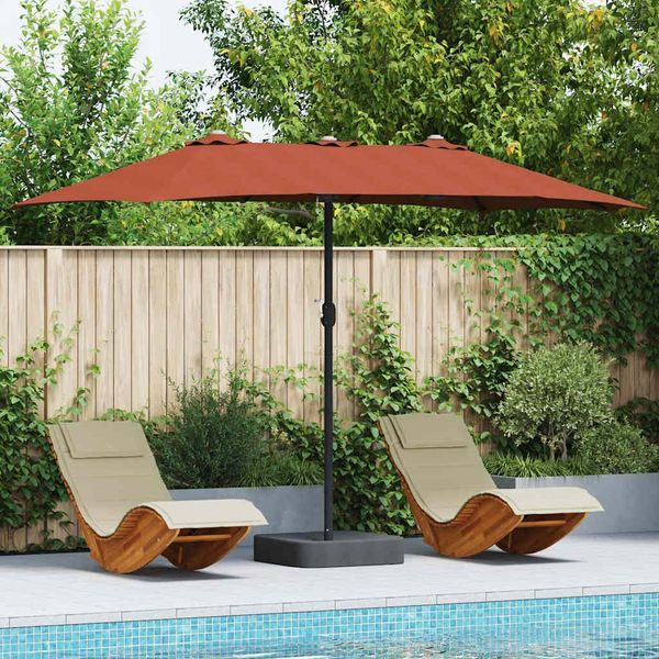 vidaXL Garten-Sonnenschirm Terrakotta 385 x 209 x 244 cm 42003280
