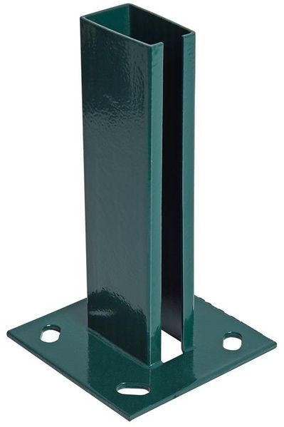 Pfostenträger Aufschraubhülse 10er Set 40x60 mm Doppelstabmatten Zaun Grün Bild 2