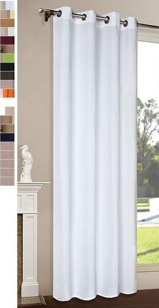 Gardinenbox Gardine, Ösen, blickdicht, Schal Matt unifarben Microsatin Micofaser-Gewebe 20405