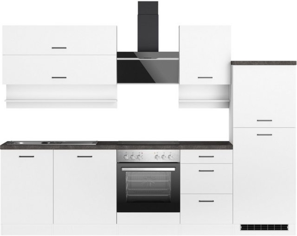 KOCHSTATION Küchenzeile KS-Frieda Breite 280 cm, wahlweise mit E-Geräten, mit 38mm starker Arbeitsplatte Bild 4