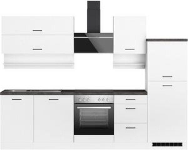 KOCHSTATION Küchenzeile KS-Frieda Breite 280 cm, wahlweise mit E-Geräten, mit 38mm starker Arbeitsplatte Bild 6