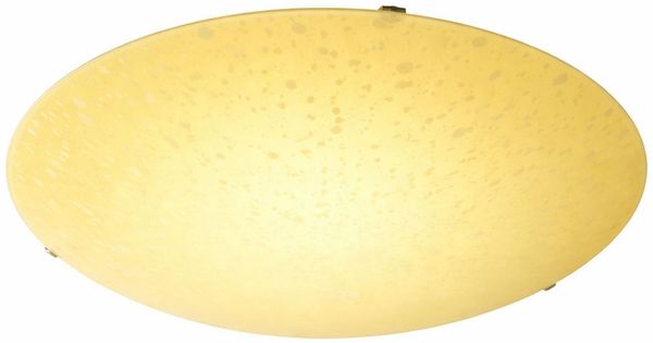 LED Deckenleuchte, Glas, gelb, D 39,5 cm