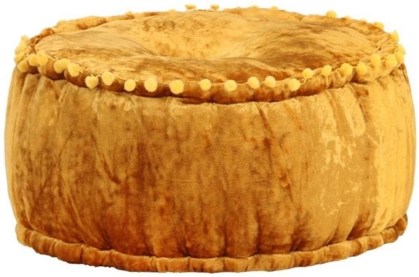 vidaXL Pouf Rund Samt 40x20 cm Senfgelb 287568