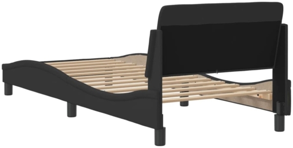 vidaXL Bettgestell mit Kopfteil "Dover" Schwarz 90x200 cm Stoff 373107 Bild 5