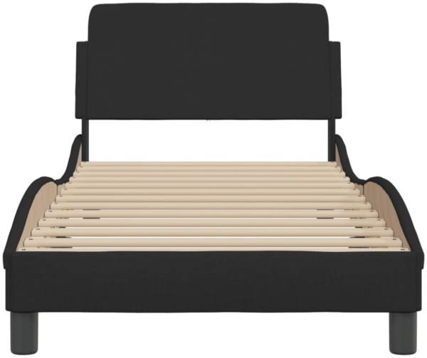 vidaXL Bettgestell mit Kopfteil "Dover" Schwarz 90x200 cm Stoff 373107 Bild 4