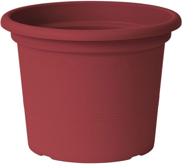 Pflanzkübel GEO Ø 25 cm mattone rot aus Polypropylen UV- und frostsicher bruchsicher für Innen- und Außenbereich