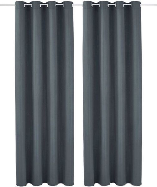 Bruno Banani Vorhang Lagan (2 St), Ösen, blickdicht, Polyester, 2-er Set, gewebt, Microfaser, versch. Größen, einfarbig, Bestseller