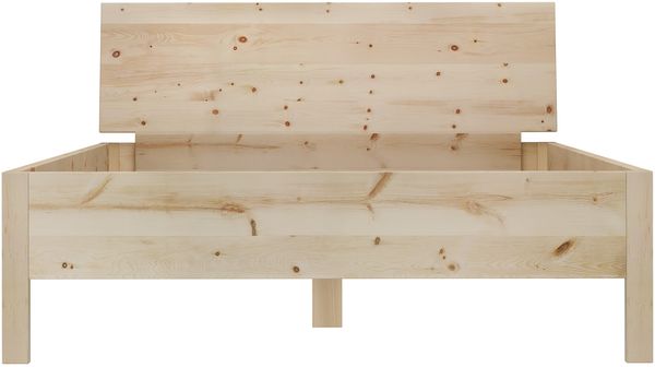 Metallfreies Doppelbett Holzbett Zirbe massiv 140x200 mit wählbarem Zubehör V-60.95-14ohne Zubehör Bild 5