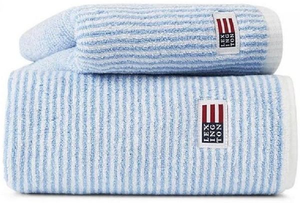 Lexington Handtuch Original Weiß Blau gestreift (50x100 cm) 10002063-1600-TW25