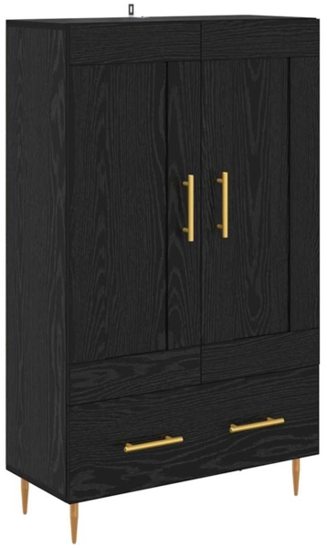 vidaXL Highboard Schwarz Eichen-Optik 69,5 x 31 x 115 cm Holzwerkstoff 882561