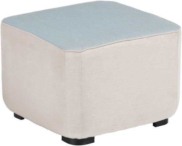 KETTLER EGO Universal Hocker natte linen/frosty chine Aluminium/Sunbrella® 50 x 50 x 40