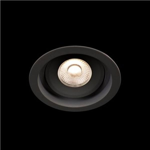 LED-Downlight Level Quick ISO schwarz 3000K 520 lm Ra>90 3SDCM 36° 6W IP44. Phasen-dimmbarer Treiber inklusive