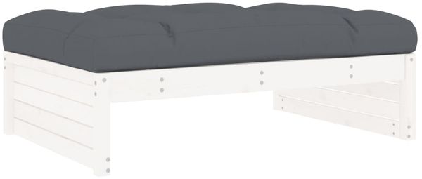 vidaXL 6-tlg. Garten-Lounge-Set mit Kissen Weiß Massivholz 3186152 Bild 5