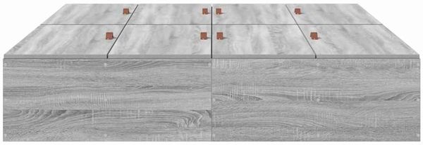 vidaXL Aufbewahrungsbettgestell Graues Sonoma 140 x 200 cm 3335378 Bild 6
