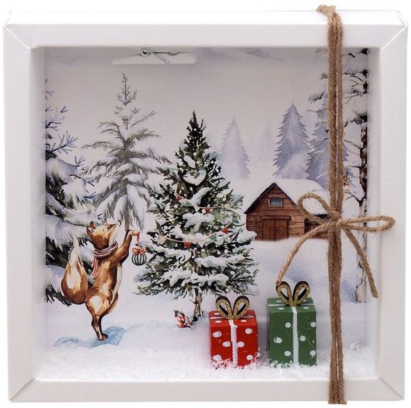 ZauberDeko Geschenkbox Geldgeschenk Verpackung Weihnachten Pakete Wald Fuchs Geschenk