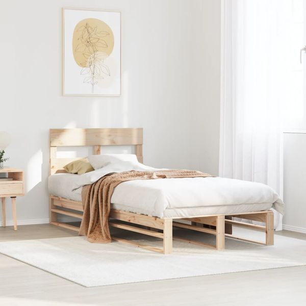 vidaXL Massivholzbett ohne Matratze 90x190 cm Kiefernholz 850821