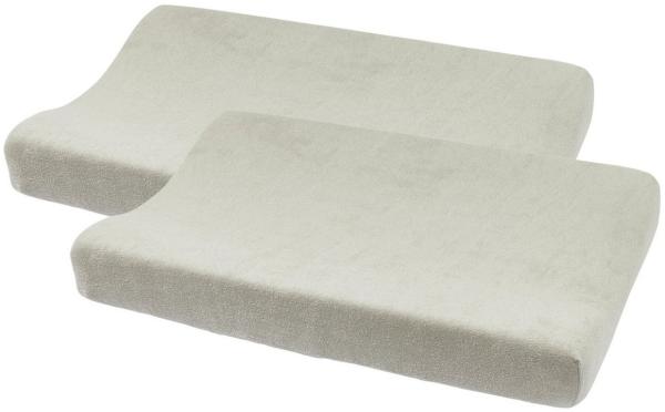 Meyco Baby Wickelauflagenbezug Uni Light Grey (2-tlg), 50x70 cm